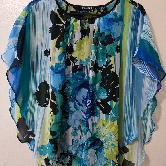 Roz & Ali floral, flowing blouse - Picture 1 of 4